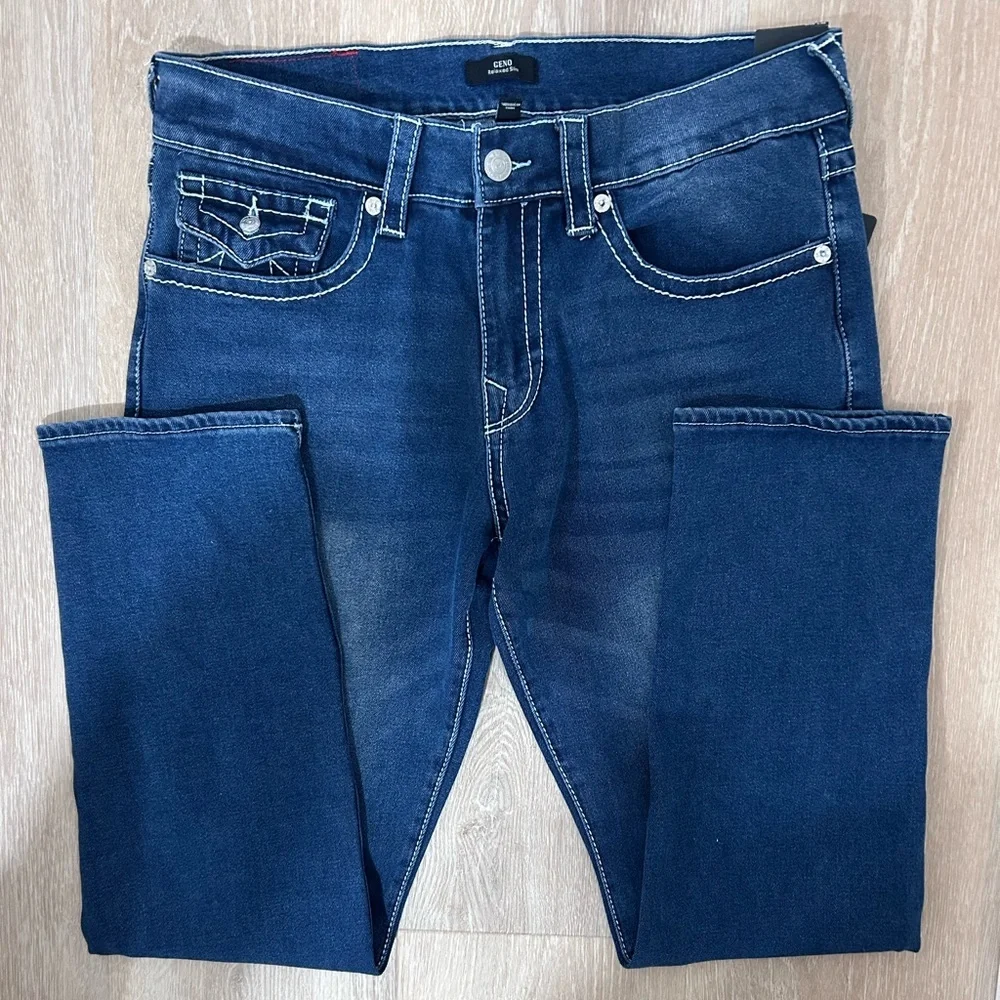 NWT TRUE RELIGION Geno Relaxed Slim Jean’s Men’s Size 34/32 Retail $199